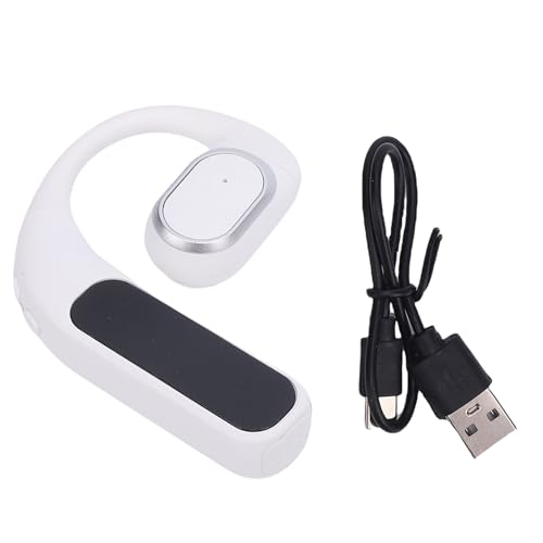 CHEOTIME Earhook Ohrhörer, drahtloser Bluetooth -Kopfhörer mit digitalem Display Wasser verhindern Ohrhaken Design für Mobiltelefone (Weiß) von CHEOTIME