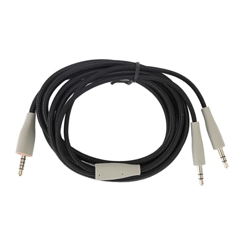 CHEOTIME Ersatz Kopfhörer Kabel, 2m Länge 3,5mm bis Dual Headset Aux Audio Kabel für MMX100 PC Ersatz Headset Kabel (Grau) von CHEOTIME
