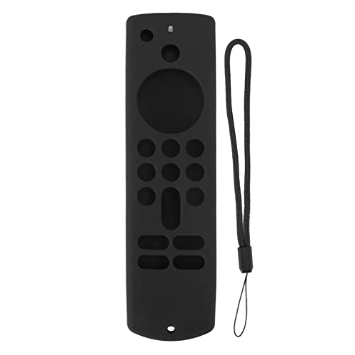 CHEOTIME Fernbedienungsabdeckung, Fire TV Stick Fernbedienung Hülle Fernbedienungs Silikonabdeckung Für Fire TV Stick rutschfeste Silikon Schutzhülle Mit Umhängeband Der 3. Generation(Schwarz) von CHEOTIME