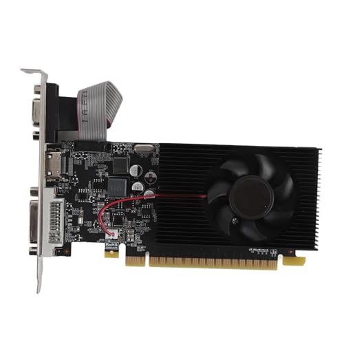 CHEOTIME GT740 4GB GDRR3 128 Bit Gaming -Grafiken, Grafikkarte mit einem Lüfter Low Profile, DVI VGA HD Multimedia Interface PCI E 3.0 X16 Computer Grafikkarte mit Lüfter von CHEOTIME