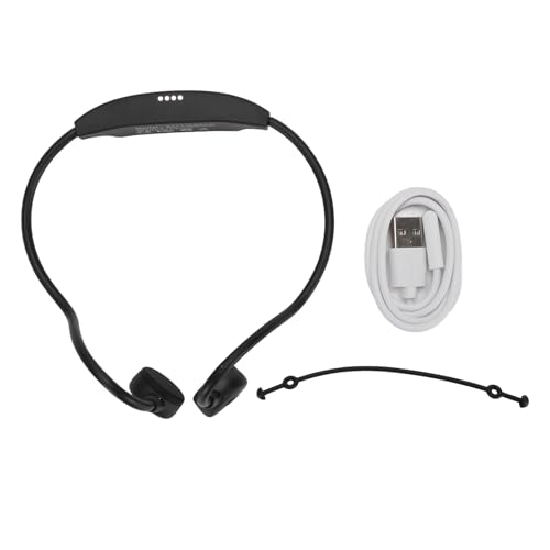 CHEOTIME Knochenleitungskopfhörer, Bluetooth Open Ohr Bluetooth 5.3 Wireless Kopfhörer, Knochenleitungsohrhörer 8H Playtimes Sport -Ohrhörer mit Mikrofon, Ohrhörer zum Wandern, Radfahren, (Black) von CHEOTIME