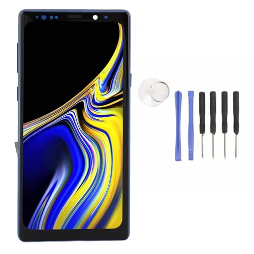 CHEOTIME LCD Display 3D Touch Digitizer Montage, Bildschirmersatz für Note 9 N9600 N960U N960F N960N, 6,4 Zoll LCD Display 3D Touch Digitizer -Baugruppe mit Werkzeugen (Blau) von CHEOTIME