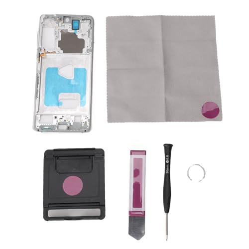 CHEOTIME Middle Frame Lünette für das Telefon S21 Plus, langlebige Telefon mit mittlerem Chassis -Teller Metallersatz mit Werkzeugen Schwarzer Wohnraum Rahmen (Silber) von CHEOTIME