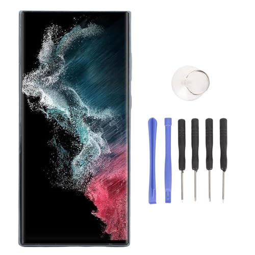 CHEOTIME -Telefonbildschirm Ersatz, TFT -Anzeige -Touchscreme -Digitalisierer -Montage für S23 Ultra 5G 6,8 Zoll SM S908B S908U mit Reparaturwerkzeugen (Grün) von CHEOTIME