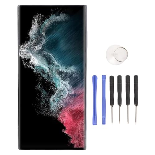 CHEOTIME -Telefonbildschirm Ersatz, TFT -Anzeige -Touchscreme -Digitalisierer -Montage für S23 Ultra 5G 6,8 Zoll SM S908B S908U mit Reparaturwerkzeugen (Schwarz) von CHEOTIME