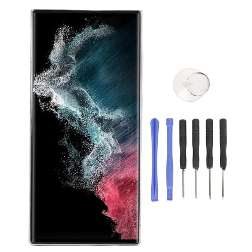CHEOTIME -Telefonbildschirm Ersatz, TFT -Anzeige -Touchscreme -Digitalisierer -Montage für S23 Ultra 5G 6,8 Zoll SM S908B S908U mit Reparaturwerkzeugen (Silber) von CHEOTIME