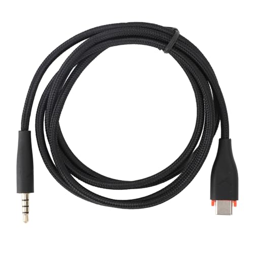 CHEOTIME Typ C bis 3,5 mm Aux -Aux -Jackkabel, 1,2 Meter gewebte Kabel -Kopfhörer -Stereoadapter -Kopfhörer -Kabel -Austausch für MMX150 Headset (Schwarz) von CHEOTIME