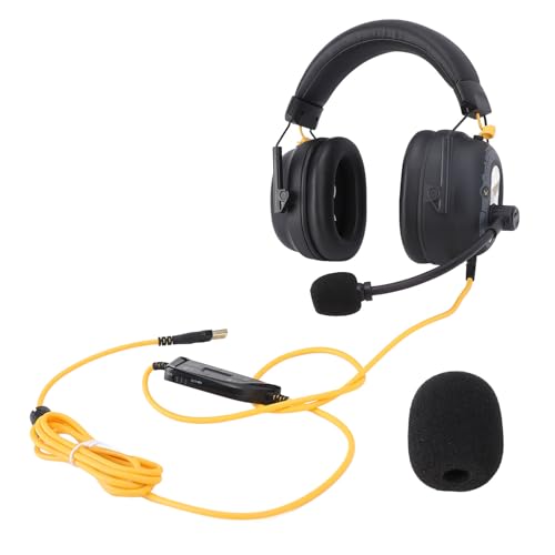 CHEOTIME Wired USB Gaming Headset HiFi 7.1 Surround Sound with Noise Canceling Microphone Lightweight Over Ear Headphones for PC Gaming (Black) von CHEOTIME