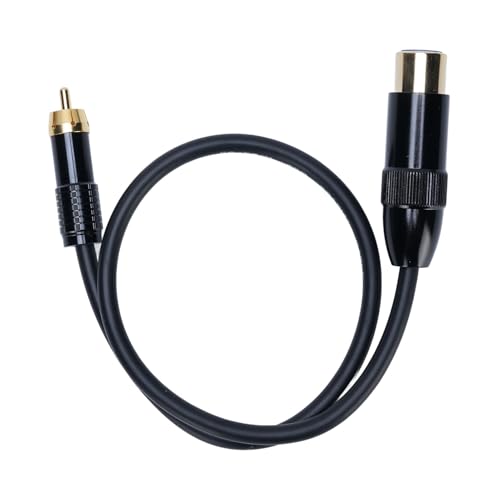 CHEOTIME XLR weiblich zu Phono -Kabel, 3 Pin XLR weiblich zu Phono Plug Stereo -Anschlusskabel 1.64ft für Verstärkermischer Mikrofonrekorder Lautsprecher von CHEOTIME
