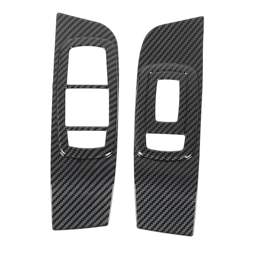 Cheotime Auto Window Switch Panel Abdeckung, Türverriegelungsschalter Trim Innere dekorative Kohlefaserfarbe Dekorative Fensterschalterplatte für Autos von CHEOTIME
