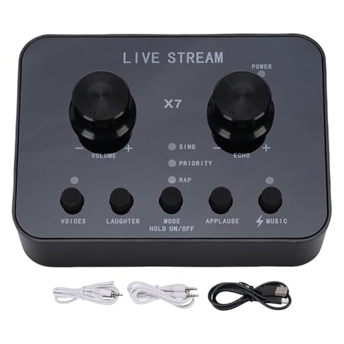 Cheotime Live Sound Card, Externe Live -Soundkarte Voice Changer mit Mehreren Soundeffekten für Laptop Voice Chating Videoaufnahme Live -Streaming Cheotime Live Sound Card, Externe Live -Soundkarte Voice Changer mit Mehreren Soundeffekten für Laptop Voice Chating Videoaufnahme Live -Streaming von CHEOTIME