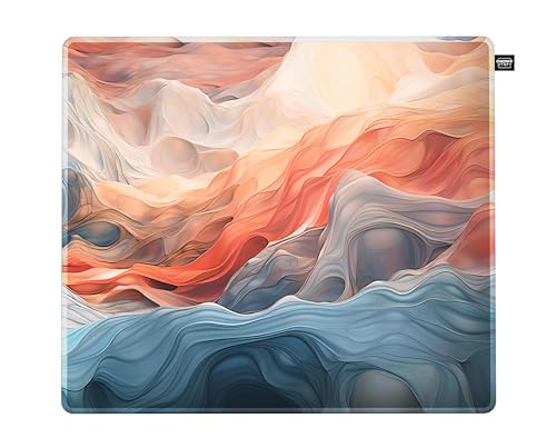 CHERRY XTRFY GP5, Gaming-Mauspad aus Stoff in L (460 x 400 x 4 mm), Glattes Speed-Pad für Präzision, Vernähte Kanten, Rutschfest, Maschinenwaschbar, Amnis Blue von CHERRY XTRFY