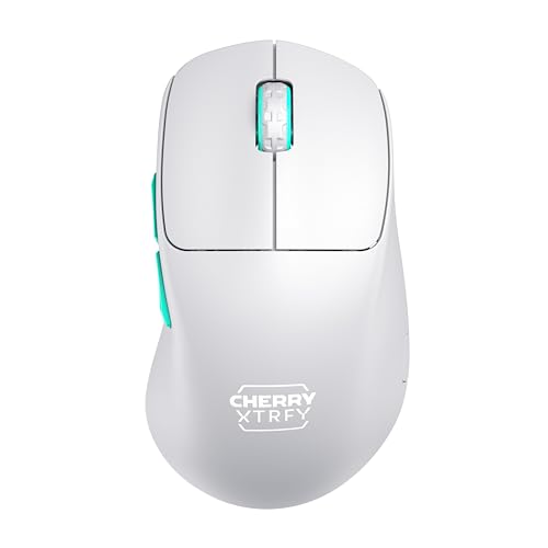CHERRY XTRFY M64 Wireless, Ultraleichte Kabellose Gaming-Maus, 2,4 GHz Funk, Optimiert für esports, Ergonomische Form mit Besonders Niedriger Front, Weiß von CHERRY XTRFY