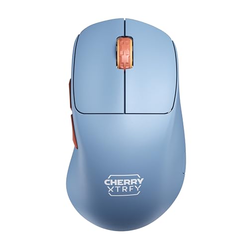 CHERRY XTRFY M64 Wireless, Ultraleichte Kabellose Gaming-Maus, 2,4 GHz Funk, Optimiert für esports, Ergonomische Form mit Besonders Niedriger Front, Blau CHERRY XTRFY M64 Wireless, Ultraleichte Kabellose Gaming-Maus, 2,4 GHz Funk, Optimiert für esports, Ergonomische Form mit Besonders Niedriger Front, Blau von CHERRY XTRFY