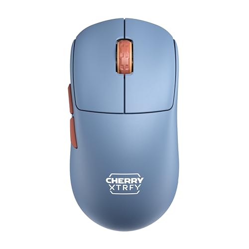 CHERRY XTRFY M68 Wireless, Ultraleichte Kabellose Gaming-Maus, 2,4 GHz Funk, Optimiert für esports, Symmetrische Form mit Besonders Niedriger Front, Blau CHERRY XTRFY M68 Wireless, Ultraleichte Kabellose Gaming-Maus, 2,4 GHz Funk, Optimiert für esports, Symmetrische Form mit Besonders Niedriger Front, Blau von CHERRY XTRFY