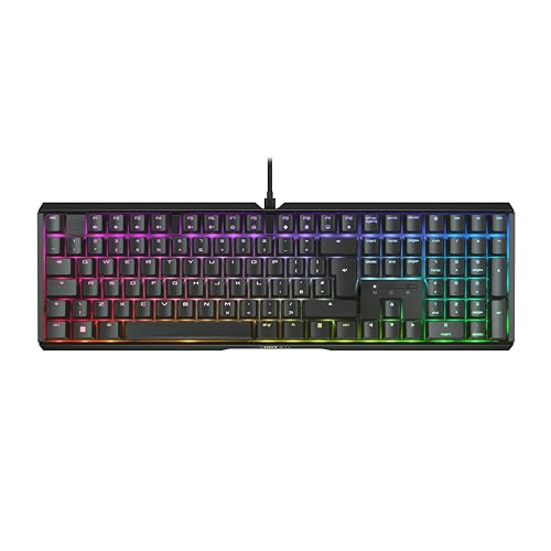 CHERRY XTRFY MX 3.1, Mechanische Gaming-Tastatur, UK-Layout (QWERTY), RGB-Beleuchtung, Aluminium-Gehäuse, USB-A Anschluss, MX2A RED Switches, Schwarz von CHERRY XTRFY