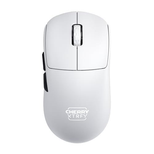 CHERRY XTRFY M68 Pro Wireless, Ultraschnelle Kabellose Gaming-Maus, 2,4 GHz Funk, Optimiert für esports, 8K-Mouse, Symmetrische Form mit Flacher Front, Weiß CHERRY XTRFY M68 Pro Wireless, Ultraschnelle Kabellose Gaming-Maus, 2,4 GHz Funk, Optimiert für esports, 8K-Mouse, Symmetrische Form mit Flacher Front, Weiß von CHERRY XTRFY