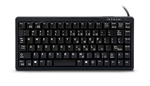 CHERRY Compact-Keyboard G84-4100, Amerikanisches Layout, QWERTY Tastatur, kabelgebundene Tastatur, kompaktes Design, ML Mechanik, schwarz von CHERRY