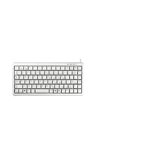 CHERRY Compact-Keyboard G84-4100, Internationales Layout, QWERTY Tastatur, kabelgebundene Tastatur, kompaktes Design, ML Mechanik, hellgrau von CHERRY