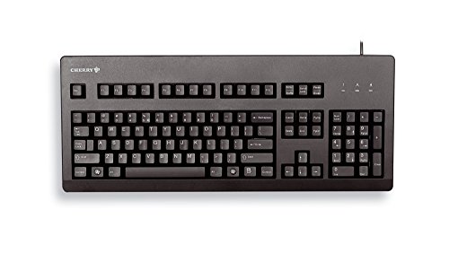 CHERRY G80-3000, EU-Layout, QWERTY Tastatur, kabelgebundene Tastatur, mechanische Tastatur, CHERRY MX BLACK Switches, Schwarz von CHERRY