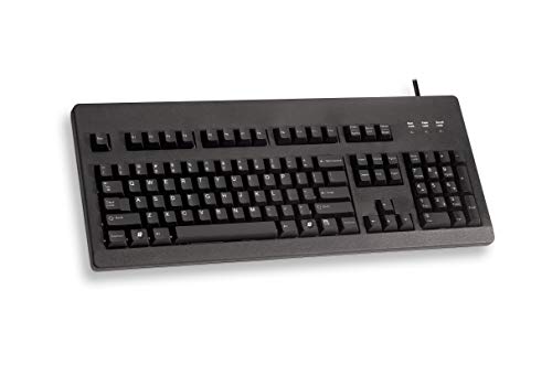 CHERRY G80-3000, EU-Layout, QWERTY Tastatur, kabelgebundene Tastatur, mechanische Tastatur, CHERRY MX BLUE Switches, Schwarz von CHERRY