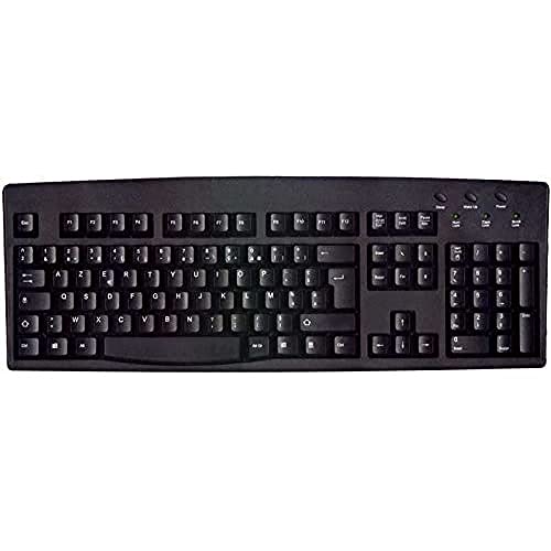 CHERRY G83-6105, Französisches Layout, AZERTY Tastatur, kabelgebundene Tastatur, angenehm weiche Tasten-Betätigung, kompakt, langlebig, recyclingfähig, schwarz von CHERRY