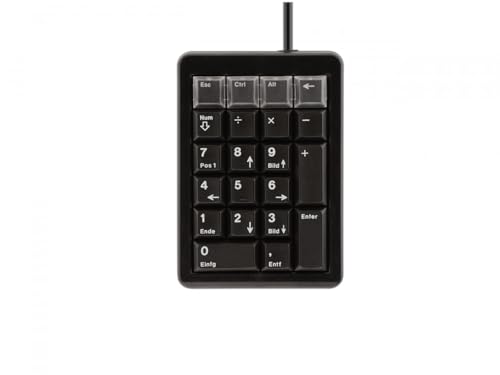 CHERRY G84-4700, Programmierbares Keypad, Französisches Layout mit Numerik-Block, Kabelgebunden (USB-Anschluss), Plug & Play, Mechanische ML Switches, Schwarz von CHERRY
