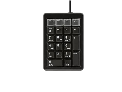 CHERRY G84-4700, Programmierbares Keypad, Spanisches Layout mit Numerik-Block, Kabelgebunden (USB-Anschluss), Plug & Play, Mechanische ML Switches, Schwarz von CHERRY