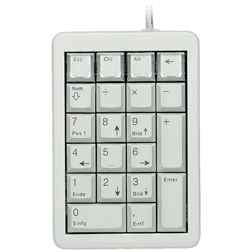 CHERRY G84-4700 KEYPAD, Deutsches Layout, QWERTZ Tastatur, kabelgebundenes Keypad, Tasten individuell programmierbar, hellgrau von CHERRY