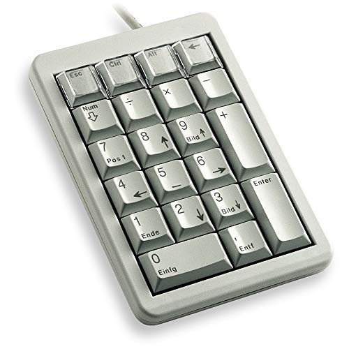 CHERRY G84-4700 KEYPAD, Französisches Layout, kabelgebundenes Keypad, Tasten individuell programmierbar, hellgrau von CHERRY