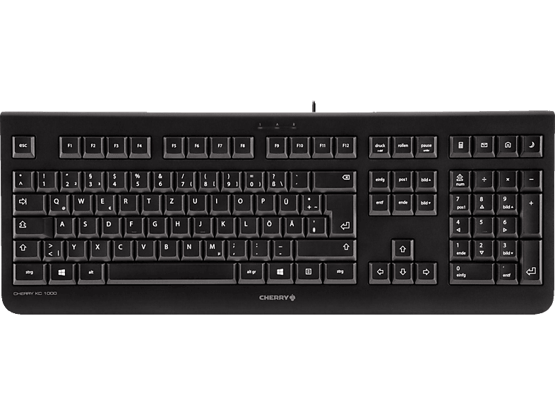 CHERRY KC 1000, Tastatur, Standard, Sonstiges, kabelgebunden, Schwarz von CHERRY