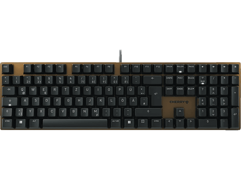 CHERRY KC 200 MX MX2A, Tastatur, Mechanisch, Cherry Brown, kabelgebunden, Schwarz/Braun von CHERRY