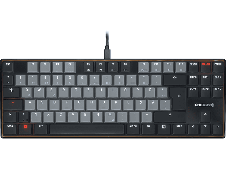 CHERRY KC 500 MX LP TKL, Tastatur, Mechanisch, Cherry Low Profile, Kabellos und kabelgebunden, Schwarz von CHERRY