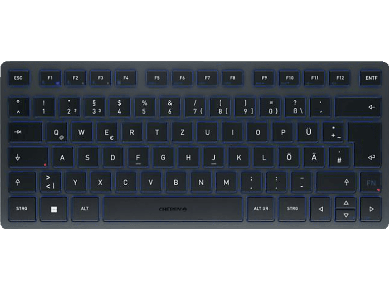 CHERRY KW 7100 Mini BT, Tastatur, Scissor, Cherry SX Scherentechnology, kabellos, Slate Blue von CHERRY