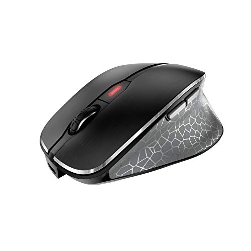 CHERRY MW 8 ERGO, Kabellose Maus mit Ergonomischer Daumenauflage, Bluetooth- oder 2,4 GHz Funkverbindung, Optimiert für Rechtshänder, Wiederaufladbar, Schwarz von CHERRY