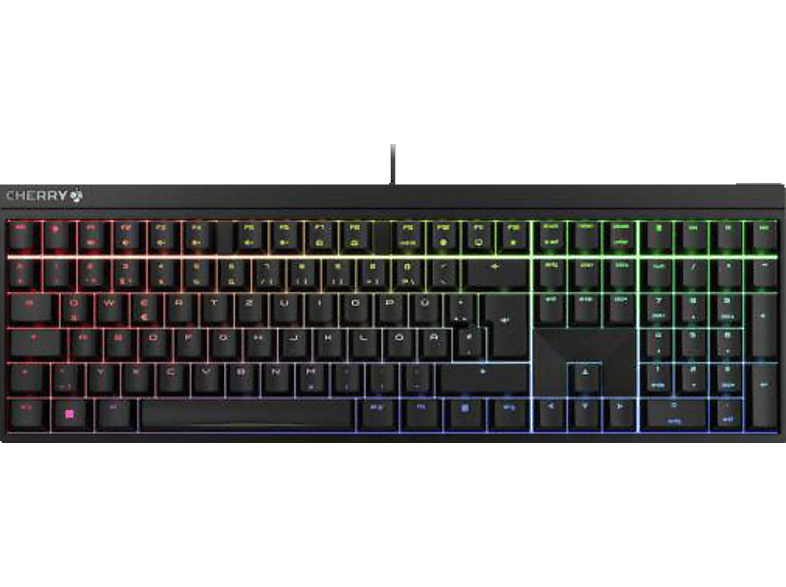 CHERRY MX 2.0S RGB, Gaming Tastatur, Mechanisch, Cherry Blue, kabelgebunden, Schwarz von CHERRY