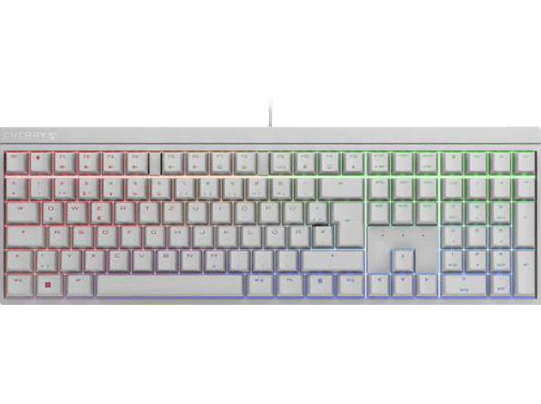 CHERRY MX 2.0S RGB, Gaming Tastatur, Mechanisch, Cherry Brown, kabelgebunden, Weiß von CHERRY