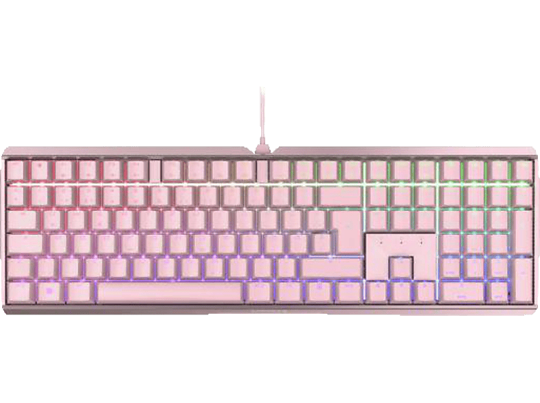 CHERRY MX 3.0S RGB, Gaming Tastatur, Mechanisch, Cherry Black, kabelgebunden, Rosa von CHERRY