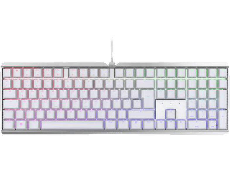 CHERRY MX 3.0S RGB, Gaming Tastatur, Mechanisch, Cherry Brown, kabelgebunden, Weiß von CHERRY
