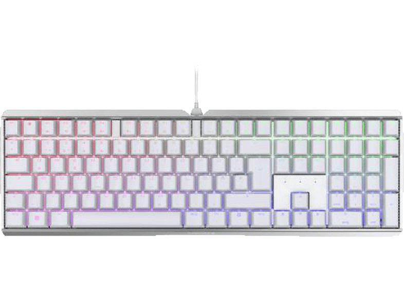 CHERRY MX 3.0S RGB, Gaming Tastatur, Mechanisch, Cherry Red, kabelgebunden, Weiß von CHERRY