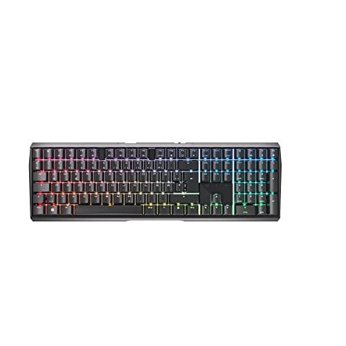 CHERRY MX 3.0S Wireless, Kabellose Mechanische Gaming-Tastatur, Deutsches Layout (QWERTZ), Bluetooth-, Funk- oder Kabelverbindung, MX BROWN Switches, Schwarz von CHERRY