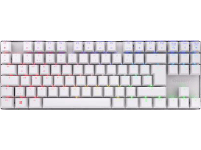CHERRY MX 8.2 TKL RGB, Gaming Tastatur, Mechanisch, Cherry Red, kabellos, Silber/Weiß von CHERRY