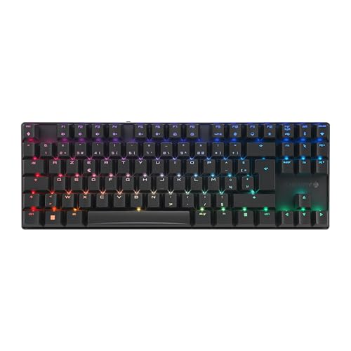CHERRY MX 8.2 TKL Wireless, Kabellose Gaming-Tastatur ohne Nummernblock, Französisches Layout (AZERTY), Bluetooth, 2,4 GHz & Kabel, MX2A RED Switches, Schwarz von CHERRY