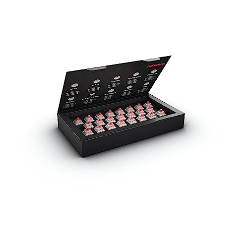 CHERRY MX BLACK CLEAR TOP Switch Kit, 23 Mechanische Tastatur-Schalter, für DIY, Hot Swap oder Gaming-Keyboard, Linearer Switch ohne Klick, Kraftvoll & Direkt von CHERRY