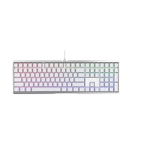 CHERRY MX BOARD 3.0 S, kabelgebundene Gaming-Tastatur mit RGB-Beleuchtung, EU-Layout (QWERTY), MX RED Switches, Weiß von CHERRY