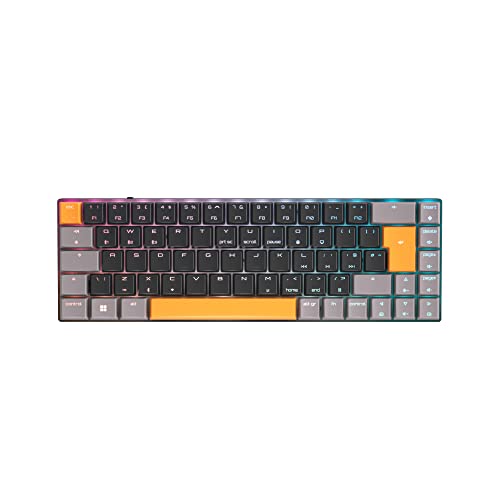 CHERRY MX-LP 2.1 Compact Wireless, kabellose kompakte Gaming-Tastatur mit 68 Tasten, UK-Layout (QWERTY), RGB-Beleuchtung, mechanische MX LOW PROFILE SPEED Switches, Schwarz von CHERRY