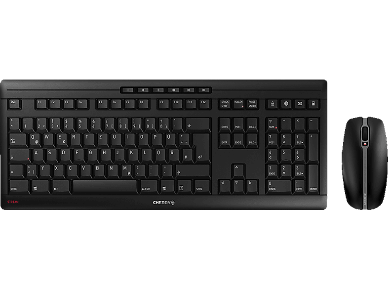 CHERRY STREAM DESKTOP, Tastatur & Maus Set, kabellos, Schwarz von CHERRY