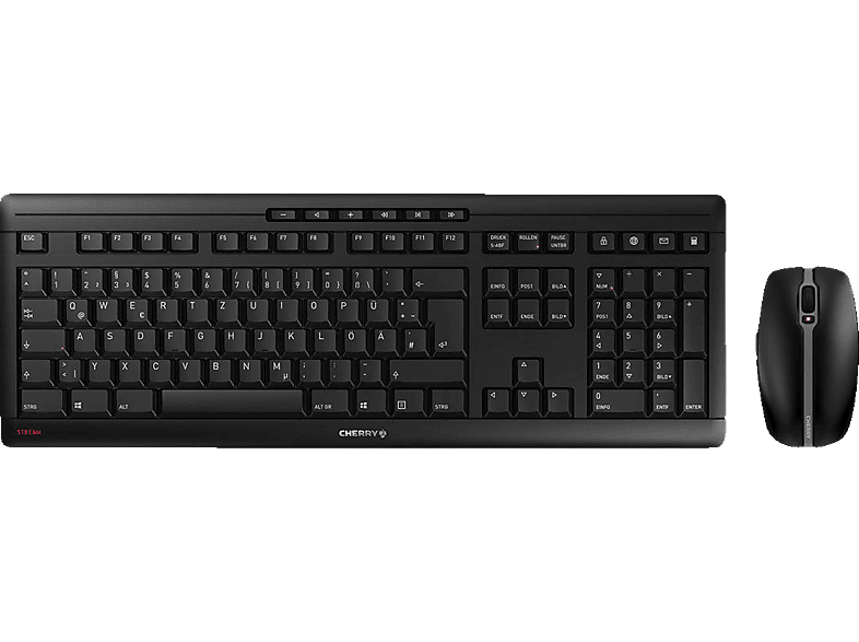 CHERRY Stream Desktop Recharge, Tastatur-Maus Set, kabellos, Schwarz von CHERRY