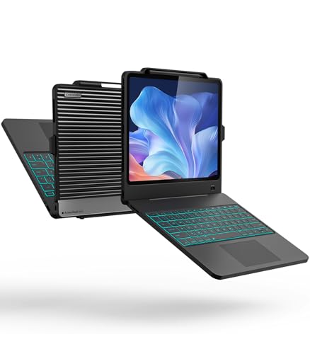 CHESONA ArmorDock iPad Pro 12.9 Hülle mit Tastatur, 6-in-1 Hub Dockingstationen Tastatur für iPad Pro 12.9 miit Touchpad, iPad Pro Tastatur mit M.2 SSD Steckplatz, Schwarz von CHESONA