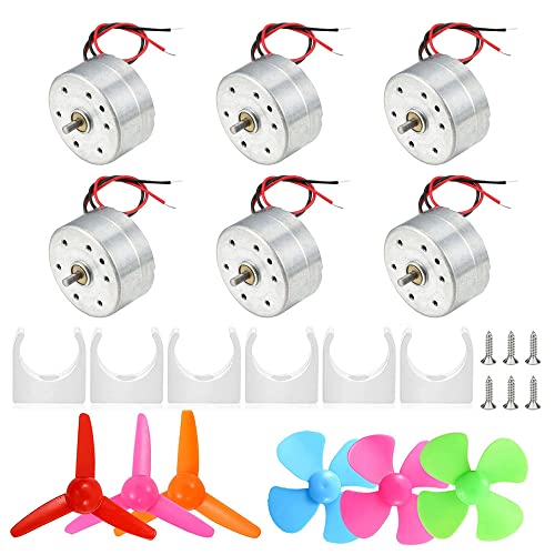 CHEVVY 6 Set Mini Generator Motor Bausatz Motoren Set mit Motorhalter und Mini-Fan-Blatt Mini Motoren Kit 3v-12v DC Motor für DIY-Experimente Physik Pädagogische CHEVVY 6 Set Mini Generator Motor Bausatz Motoren Set mit Motorhalter und Mini-Fan-Blatt Mini Motoren Kit 3v-12v DC Motor für DIY-Experimente Physik Pädagogische von CHEVVY